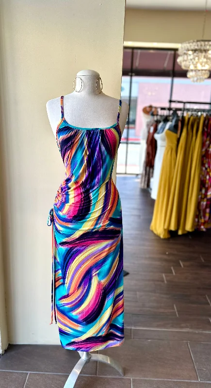 Swirl Cutout Midi